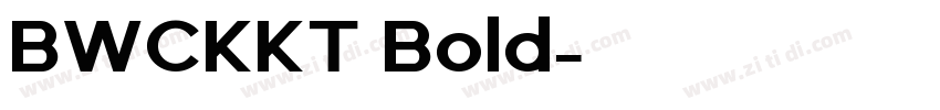 BWCKKT Bold字体转换